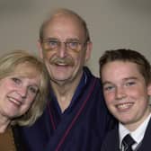 Barry North with wife Denise and son Charles, then aged 13, pictured by The Yorkshire Post as he recovered in hospital in 2001.
