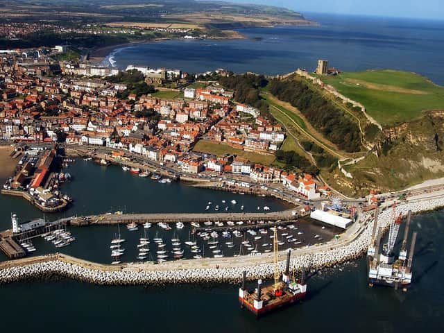 Scarborough Harbour and South Bay in the foreground, with North Bay in the distance Picture: Simon Hulme