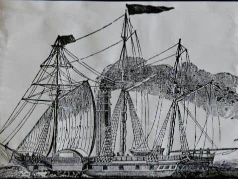 An artist's impression of the paddle steamer Pegasus that was wrecked in 1843