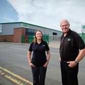 Expanding: Iain Elliott, chief executive of HETA, and Joanne Lawson, the deputy chief Executive, outside the company’s headquarters in Hull.