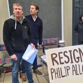 Campaigners in Harrogate town centre