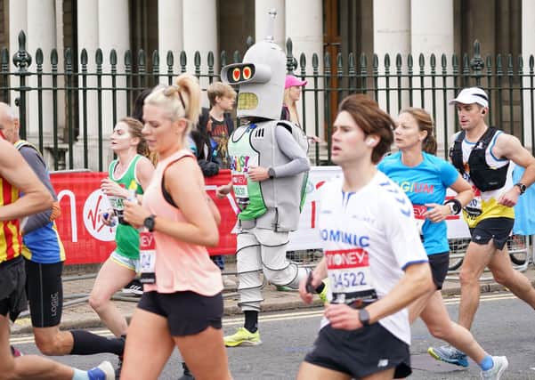 Around 40,000 runners took part in the London Marathon.
