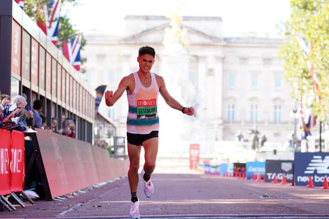 Phil Sesemann, a junior doctor from Leeds, was running his first London Marathon (Picture: PA)