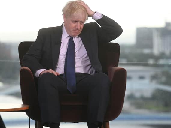 Boris Johnson during his appearance on the Andrew Marr show.