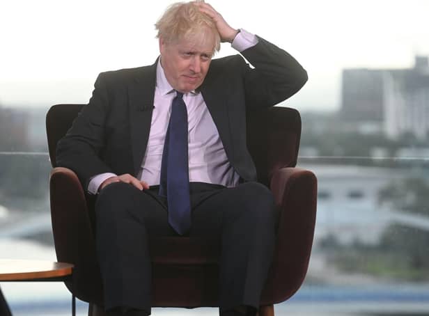 Boris Johnson during his appearance on the Andrew Marr show.