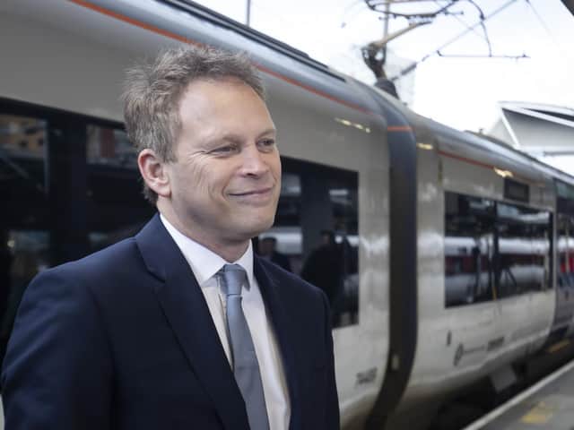 Transport Secretary Grant Shapps visits Leeds Station. Photo: Danny Lawson/PA Wire.
