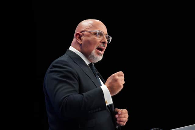 Education Secretary Nadhim Zahawi speaking during the Conservative Party Conference in Manchester.
