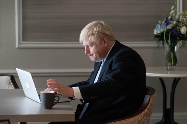 This was Boris Johnson preparing his keynote address to the Tory conference.