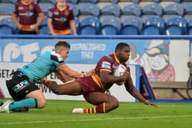 INJURED: Huddersfield Giants' Jermaine McGillvary won't feature against France in perpignan. Picture : Jonathan Gawthorpe