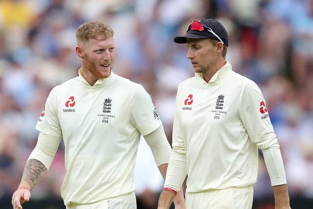 England's Ben Stokes (left) pictured with Yorkshire's England Test captain, Joe Root, at Edgbaston in 2019. Picture: Nick Potts/PA