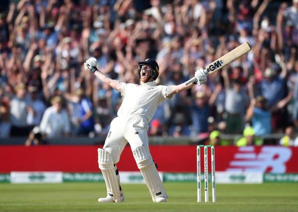 INJURY WOE: Ben Stokes pictured celebrating hitting the winning runs to win the third Ashes Test against Australia at Headingley in August 2019 - it remains to be seen if he is fit enough to head Down Under this winter. Picture: Gareth Copley/Getty Images