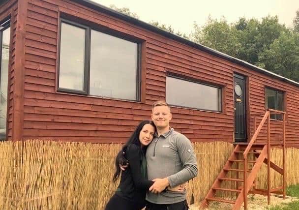 Marcus Williams and partner Helen Ambler claim their 'Lorry Lodge' is the UK's first HGV lorry trailer fully converted into a home