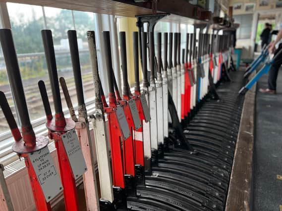 The mechanical 65-lever frame in Bridlington South Signal Box will be replaced with a new, modern control panel Credit: Network Rail