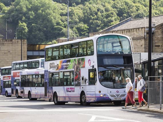 Halifax bus station. Poor public transport links in the area have been highlighted in a new report.