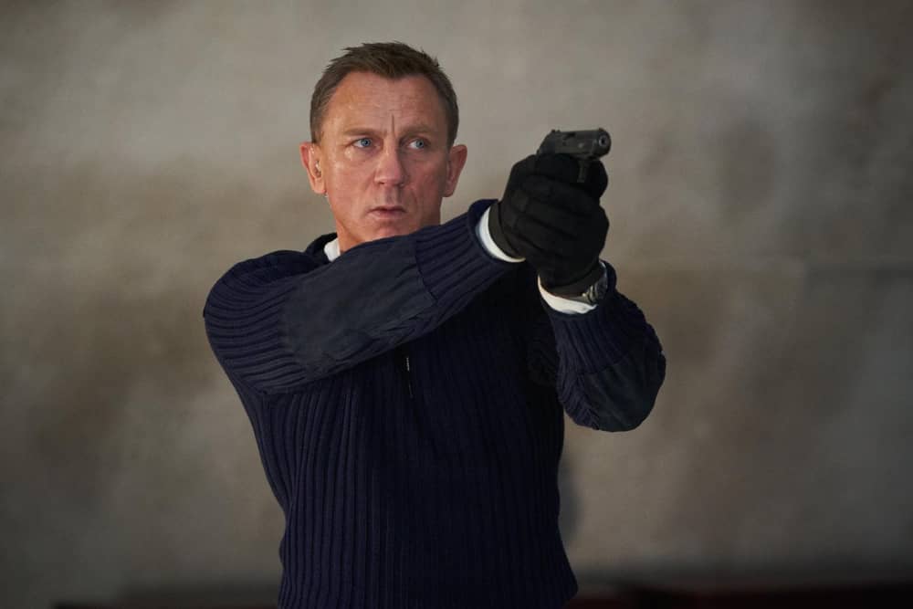 Daniel Craig playing James Bond for the final time in the new Bond film No Time To Die. (PA)