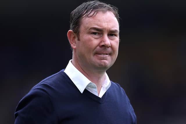Derek Adams, manager of Bradford City. (Photo by George Wood/Getty Images)