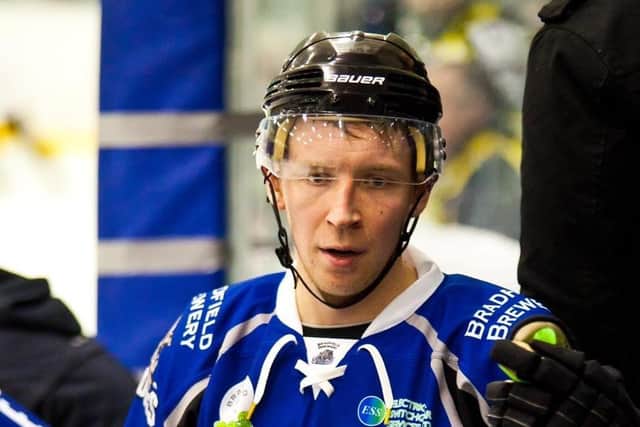 Lee haywood, pictured during his previous spell at Sheffield Steeldogs. Picture courtesy of Steeldogs Media.
