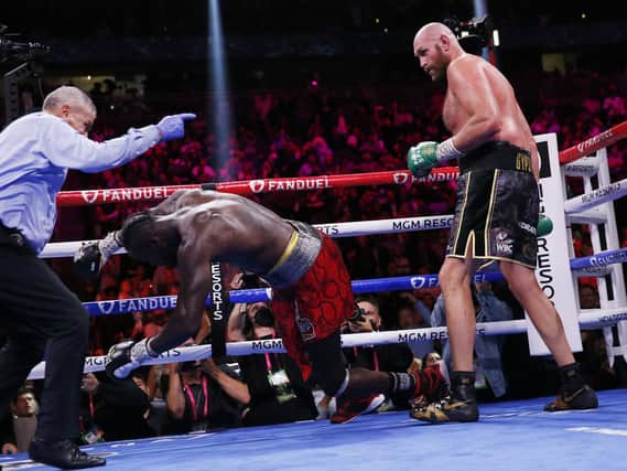 Tyson Fury knocks out Deontay Wilder to win in the 11th round. PIC: PA