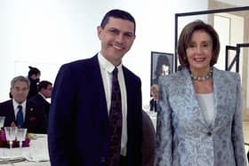 Leeds North West MP Alex Sobel with Speaker of the US House of Representatives Nancy Pelosi at the gathering in Rome (Supplied by MPs office)