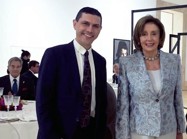 Leeds North West MP Alex Sobel with Speaker of the US House of Representatives Nancy Pelosi at the gathering in Rome (Supplied by MPs office)