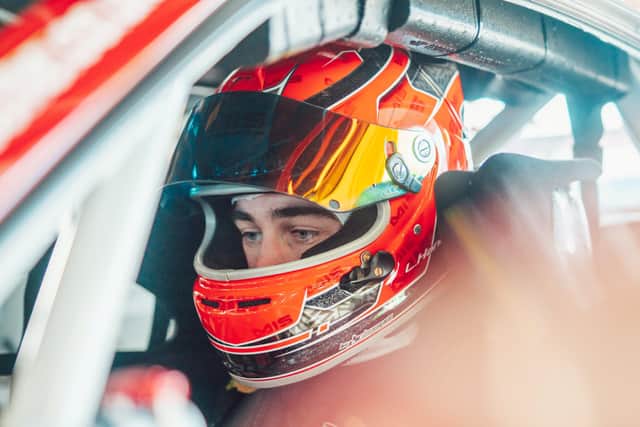 Guiseley's Lorcan Hanafin, above, will battle it out with Morley's Dan Cammish in the final round of the Porsche Carrera Cup GB at Brands Hatch.