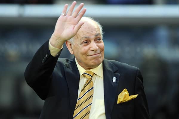 Hull City chairman Dr Assem Allam acknowledges the fans at the promotion party celebrating the teams rise into the Premier League in 2013 (Picture: Tony Johnson)