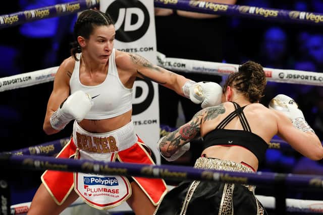 BACK TO IT: Terri Harper will return to the ring for the first time in 12 months. She was last in action against Katharina Thanderz in November 2020. Picture: Getty Images.