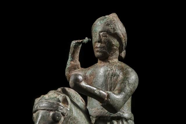 A statuette of Mars, the Roman God of war, part of the Ryedale Bronzes.