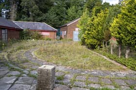 The outline of the pool can still be seen at the derelict Otley Lido site