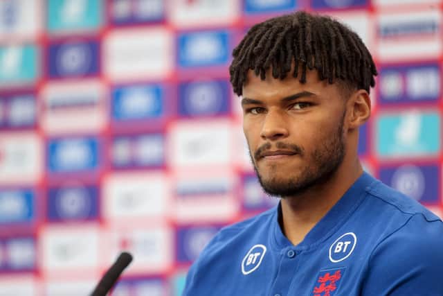 Tyrone Mings: England defender was unaware of trouble at Wembley during the game (Picture: AFP)