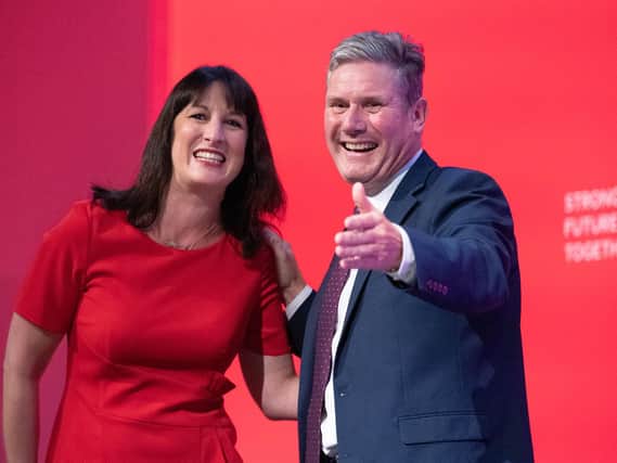 Rachel Reeves and Sir Keir Starmer at Labour Party conference in September 2021 (PA)