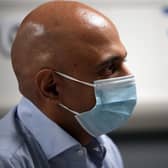 Health Secretary Sajid Javid during a visit to Leeds General Infirmary in West Yorkshire. Picture date: Saturday October 2, 2021. Picture: Christopher Furlong/PA Wire