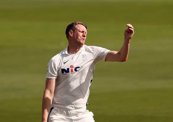 Steve Patterson of Yorkshire bowls during day two of the LV= Insurance County Championship match between Hampshire and Yorkshire at The Ageas Bowl on August 31, 2021 (Picture: Ryan Pierse/Getty Images)