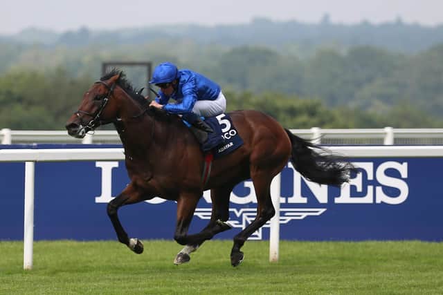 This was Adayar and William Buick winning the King George VI And Queen Elizabeth Stakes at Ascot.