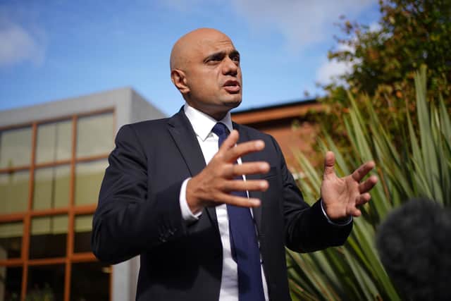 Health Secretary Sajid Javid speaking to media during a visit to the Vale Medical Centre in Forest Hill, south east London, following the announcement of the blueprint for improving access to GP appointments and supporting GPs and their teams.