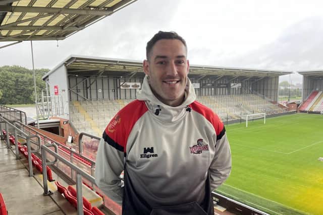 Joe Wardle after arriving at Leigh Centurions (PIC: LEIGH CENTURIONS)