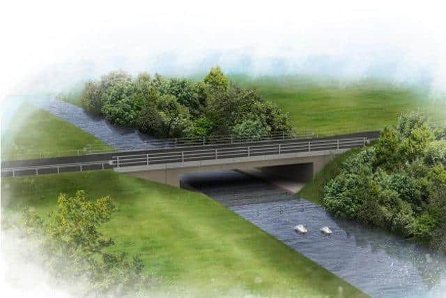 The new £5.5 million bridge will cross the River Torne.