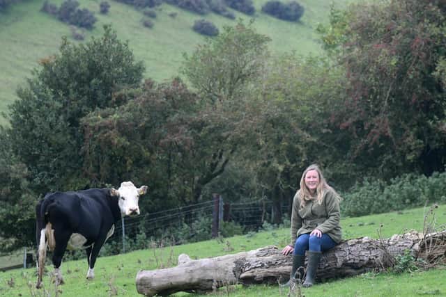 Tenant farmer Claire Hargreaves has opened a poo-up campsite