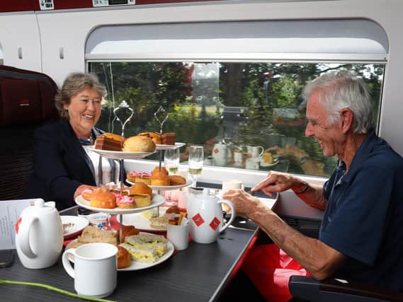 LNER library image of passengers enjoying an afternoon tea