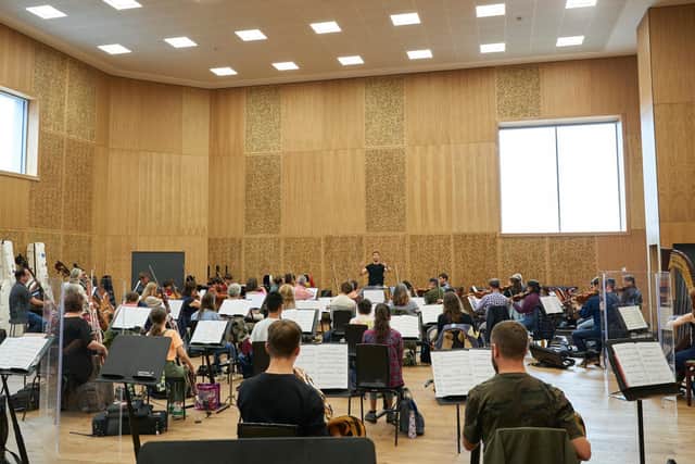 The Mantle Music Studio being used recently by the Orchestra Academy. (Photo credit Justin Slee).
