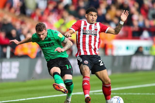 BLADES: Sheffield United defeat Stoke City on Saturday. Picture: PA Wire.