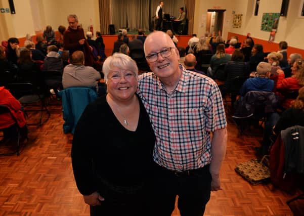 John and Julie Bradbury-Sharp from Knot Another Choir, which met on Zoom throughout lockdown.