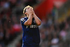 FRUSTRATION: Dan James misses a chance at Southampton on Saturday