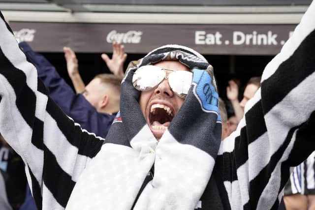Newcastle United fans outside the stadium ahead of the Premier League match at St. James' Park, Newcastle. Pictures: PA