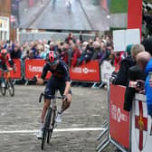 Victory salute: Team Ineos Grenadiers' Ben Swift celebrates winning the Men's Road Race in Lincoln. Picture: Tim Goode/PA Wire.