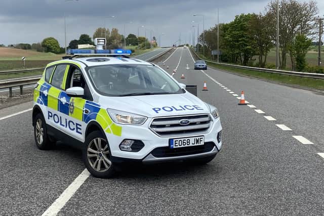 The A1(M) is closed southbound between junction 51 and 50