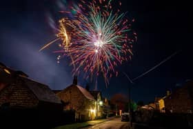 A fireworks display on a residential street. (Pic credit: James Hardisty)