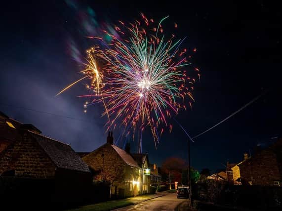 A fireworks display on a residential street. (Pic credit: James Hardisty)