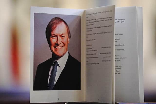 The order of service as Parliamentarians paid tribute to Sir David Amess MP.