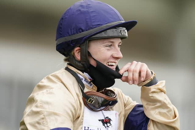 Against The Odds: Hollie Doyle reacts after winning last year's Qipco British Champion Sprint Stakes on Glen Shiel for Hambleton Racing and Archie Watson.